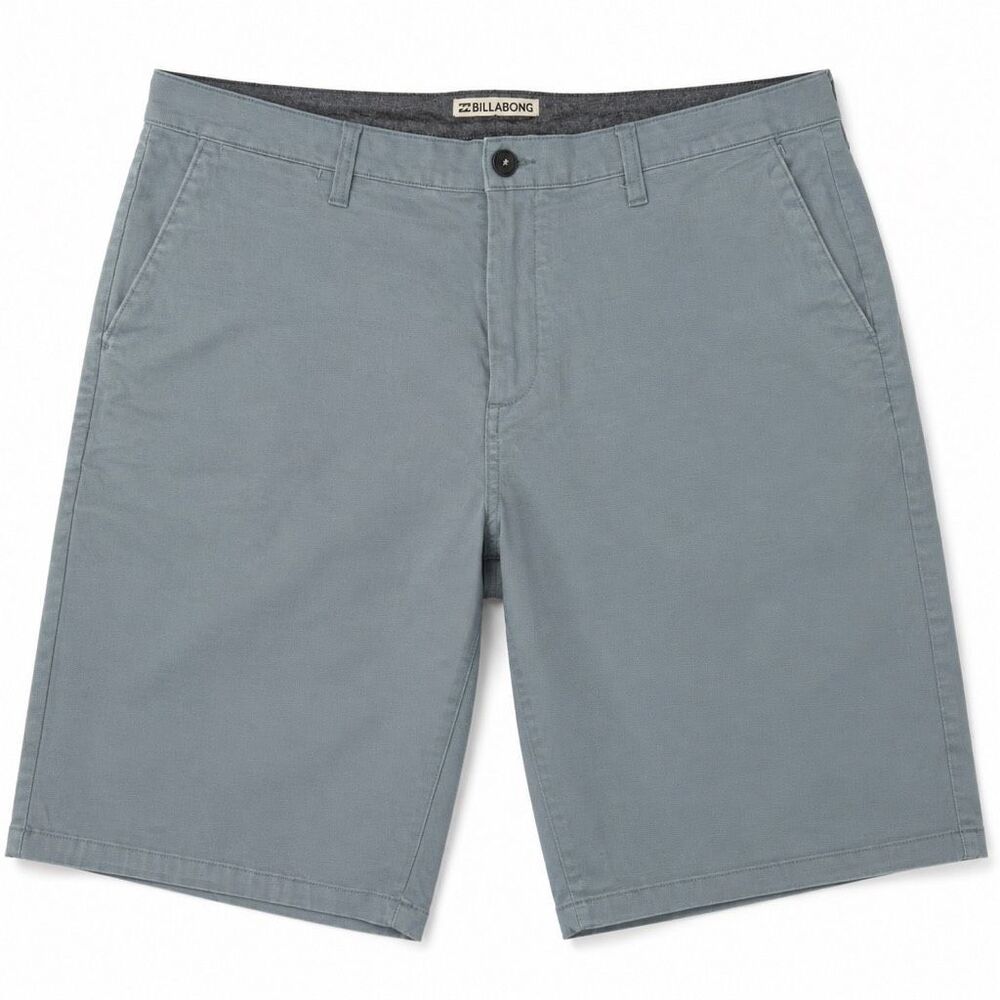 Billabong Men’s Blue Gray Textured Chino Walk Shorts Estimated Size 38